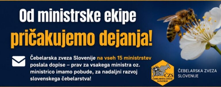 ČZS s pobudami novim ministrstvom: za močnejše slovensko čebelarstvo, ohranjanje čebel, zaščito potrošnikov in trajnostni razvoj Izdelek brez naslova